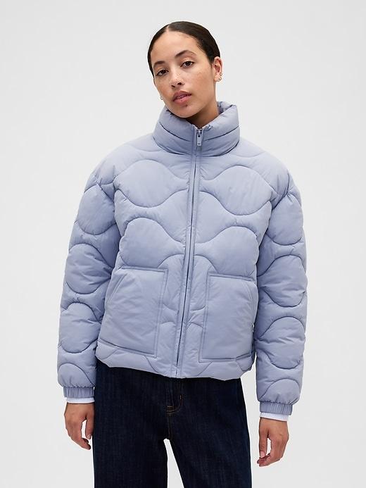 relaxed quilted nylon jacket