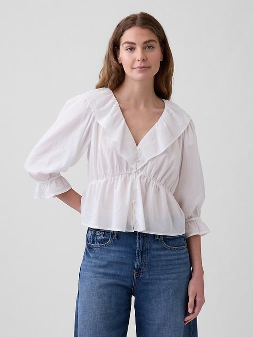 relaxed ruffle top