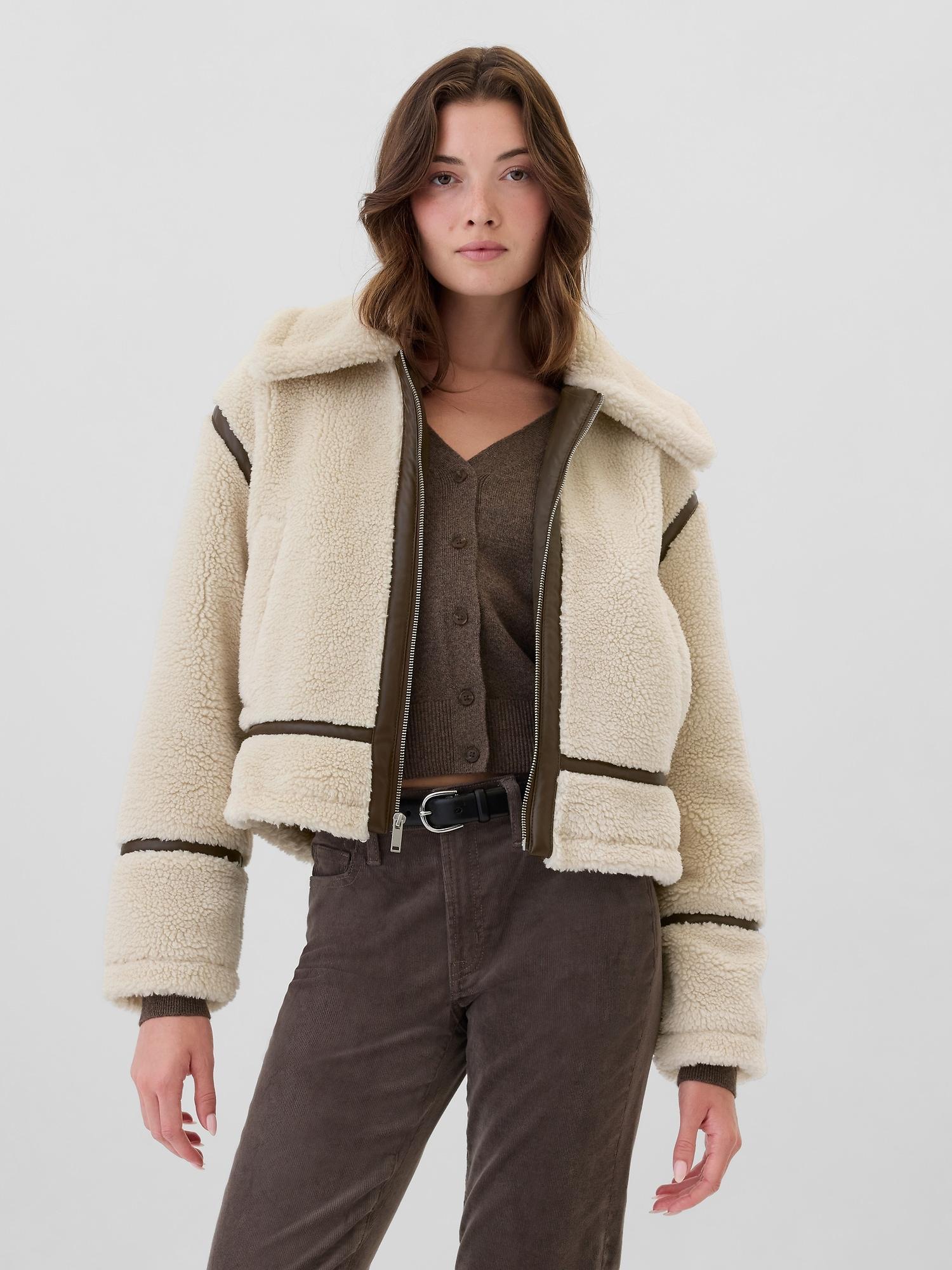 relaxed sherpa coat