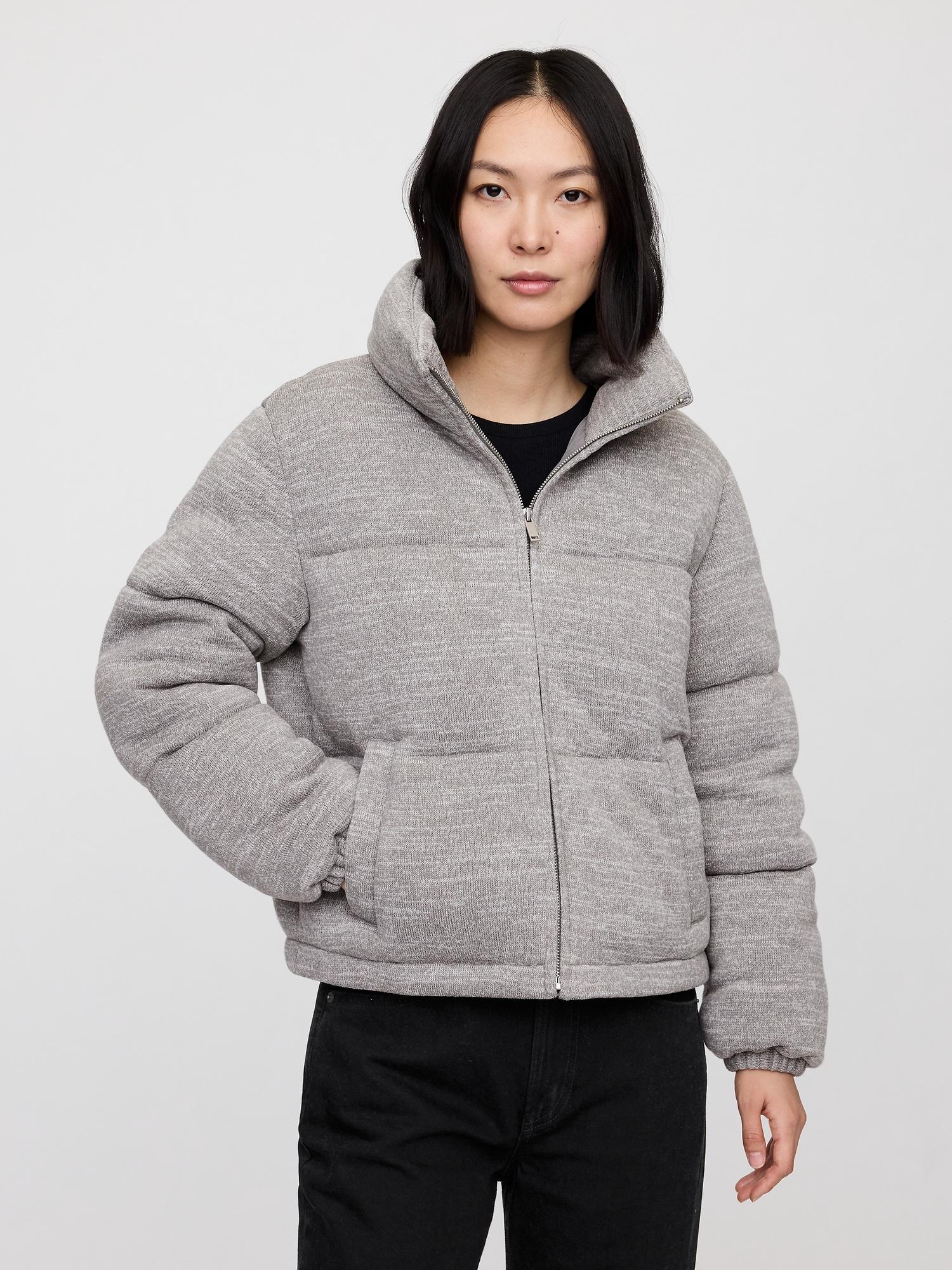 relaxed short puffer jacket