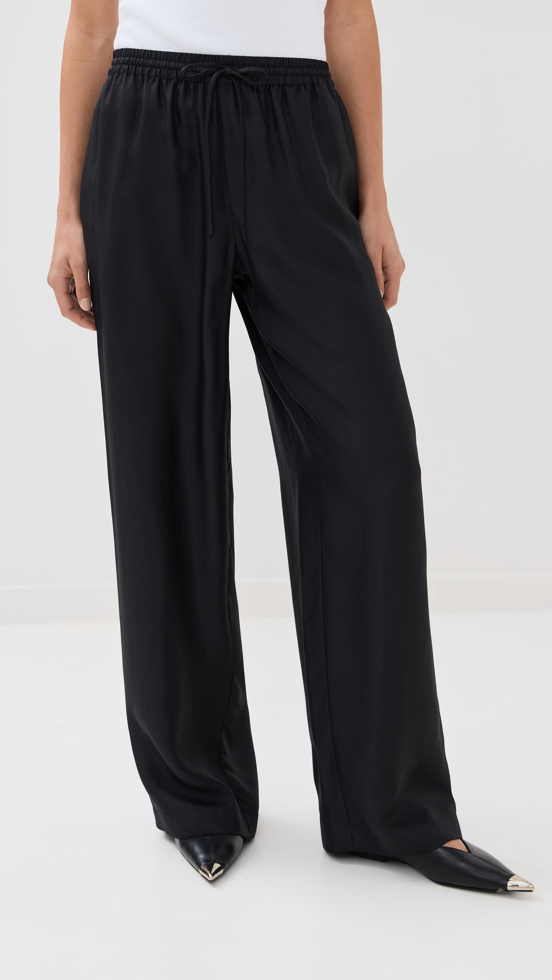 relaxed silk trousers