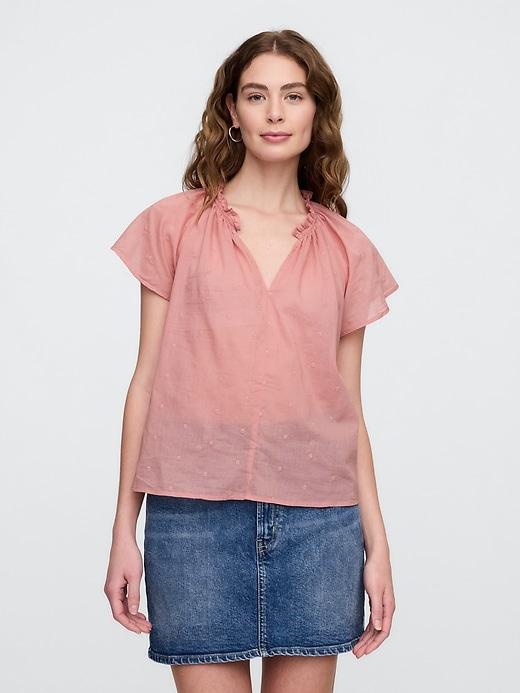 relaxed splitneck top
