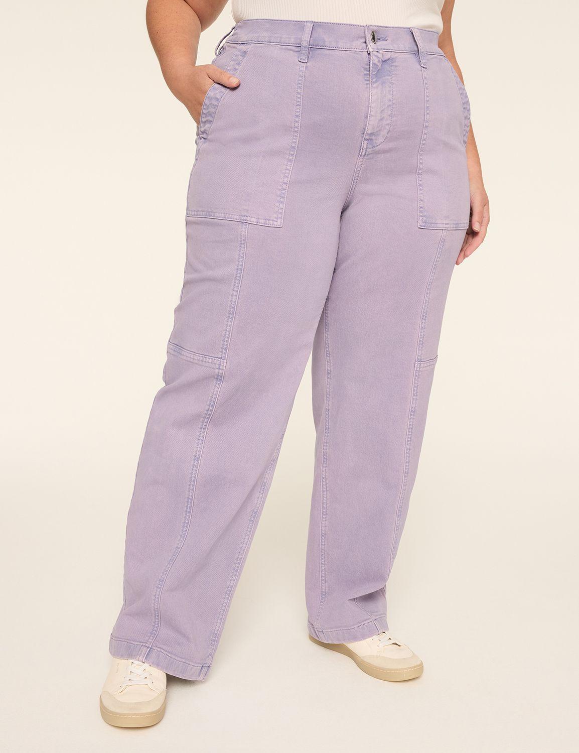 relaxed straight fit high-rise jean
