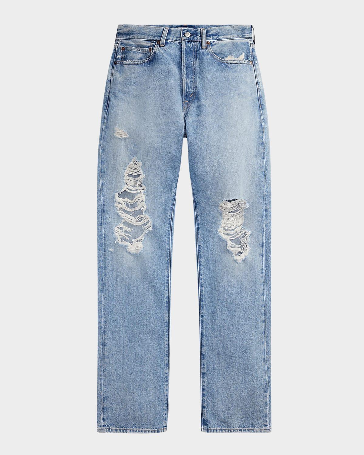 relaxed straight jeans