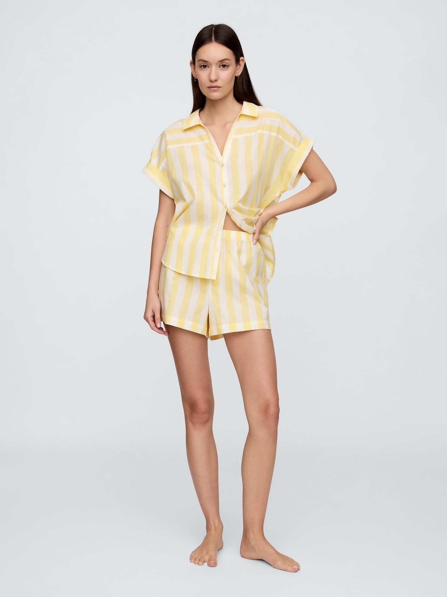 relaxed stripe poplin pj boxer shorts