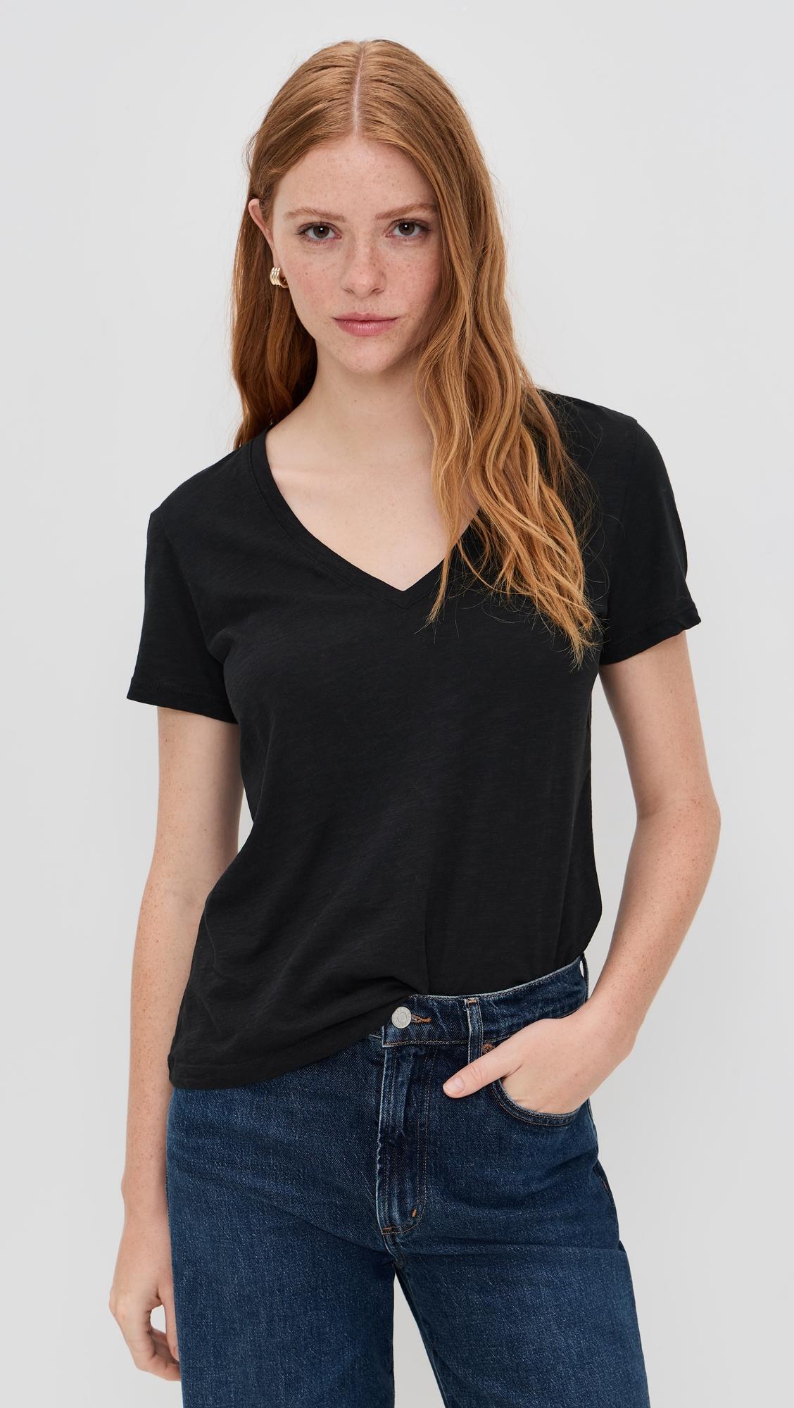 relaxed v-neck tee