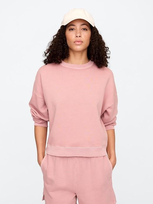 relaxed wedge crewneck sweatshirt