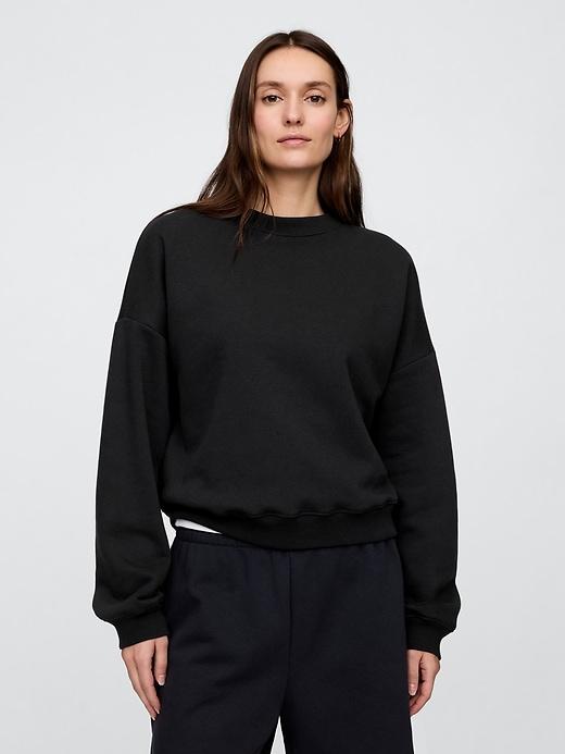 relaxed wedge crewneck sweatshirt