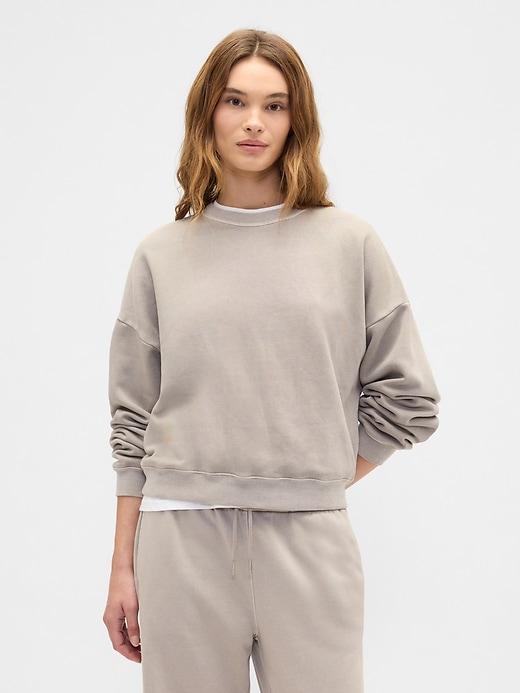 relaxed wedge crewneck sweatshirt