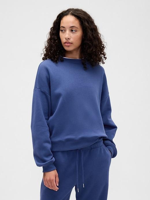 relaxed wedge crewneck sweatshirt