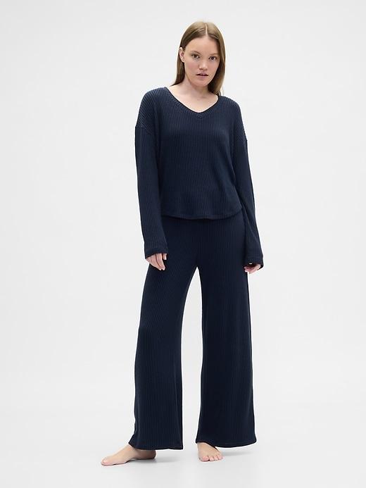 relaxed wide-leg pj pants
