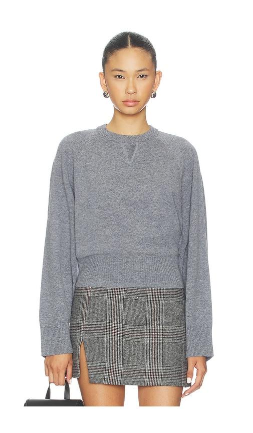 remain bat sleeve crewneck pullover in grey.