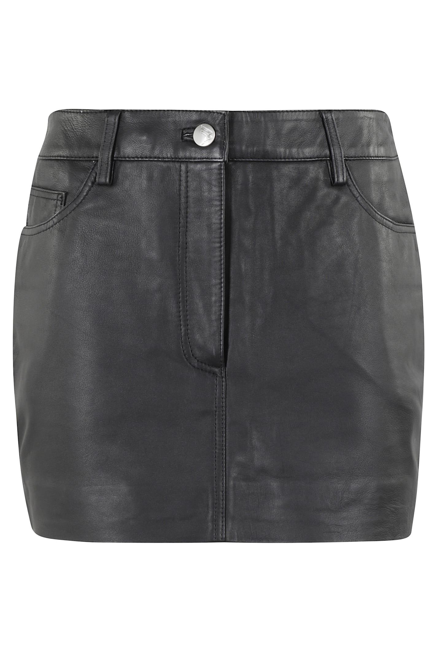 remain birger christensen leather mini skirt