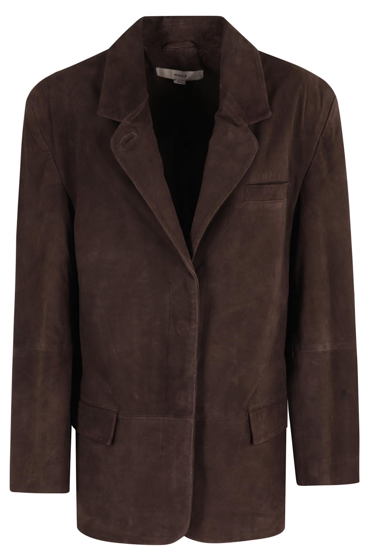 remain birger christensen oversized suede blazer