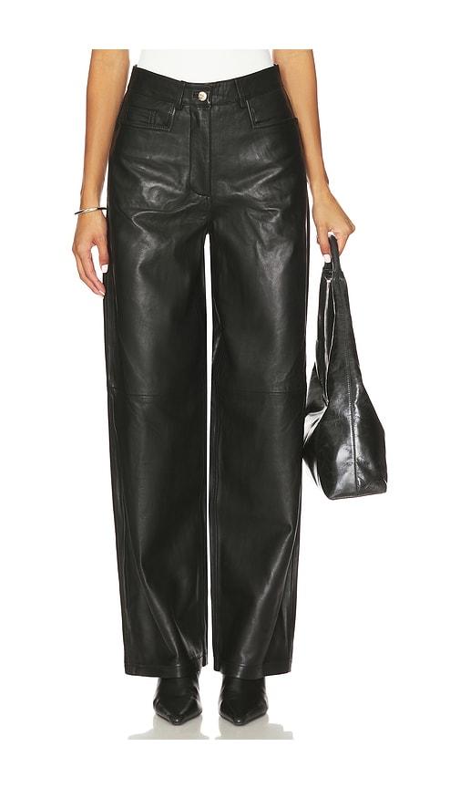 remain cocoon leather pants in black.