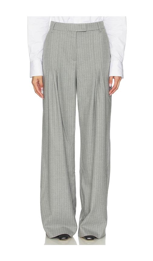 remain wide suiting pants in grey.