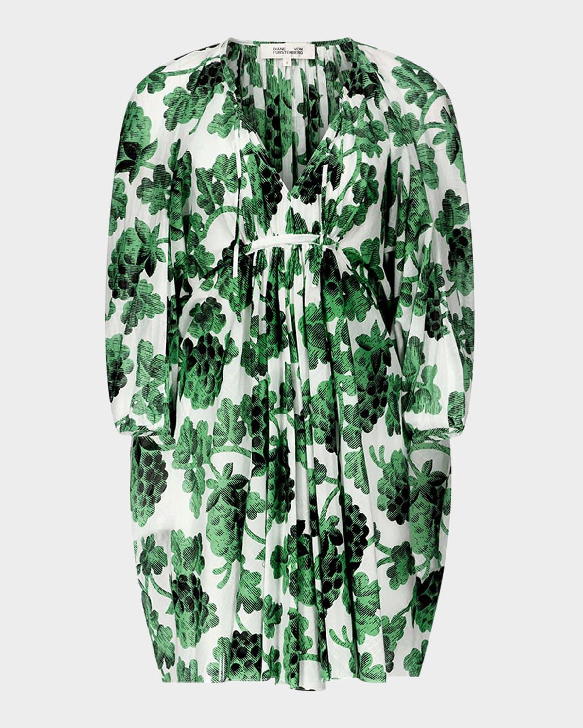 remi ruched dolman-sleeve mini shift dress