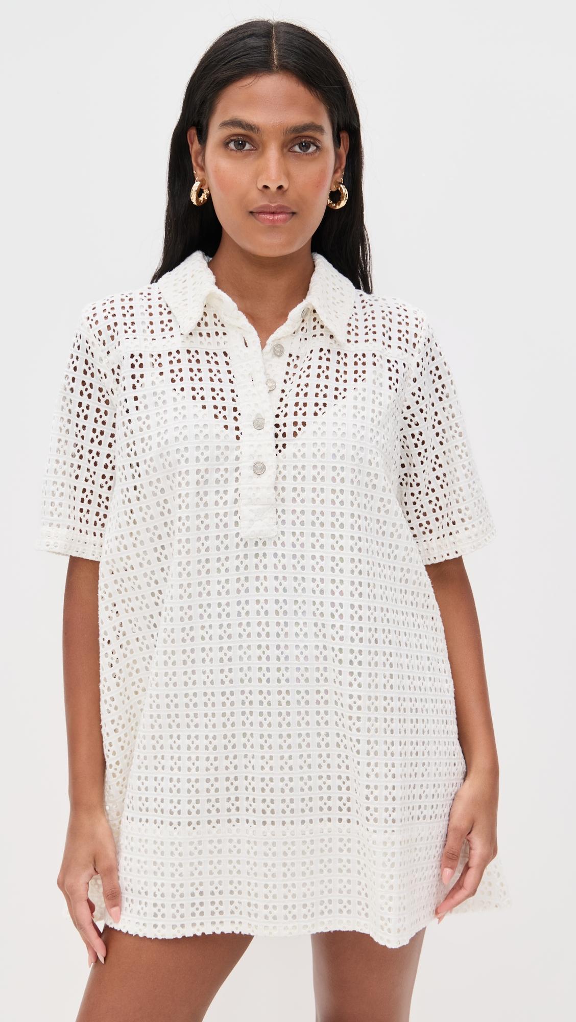remino eyelet mini dress