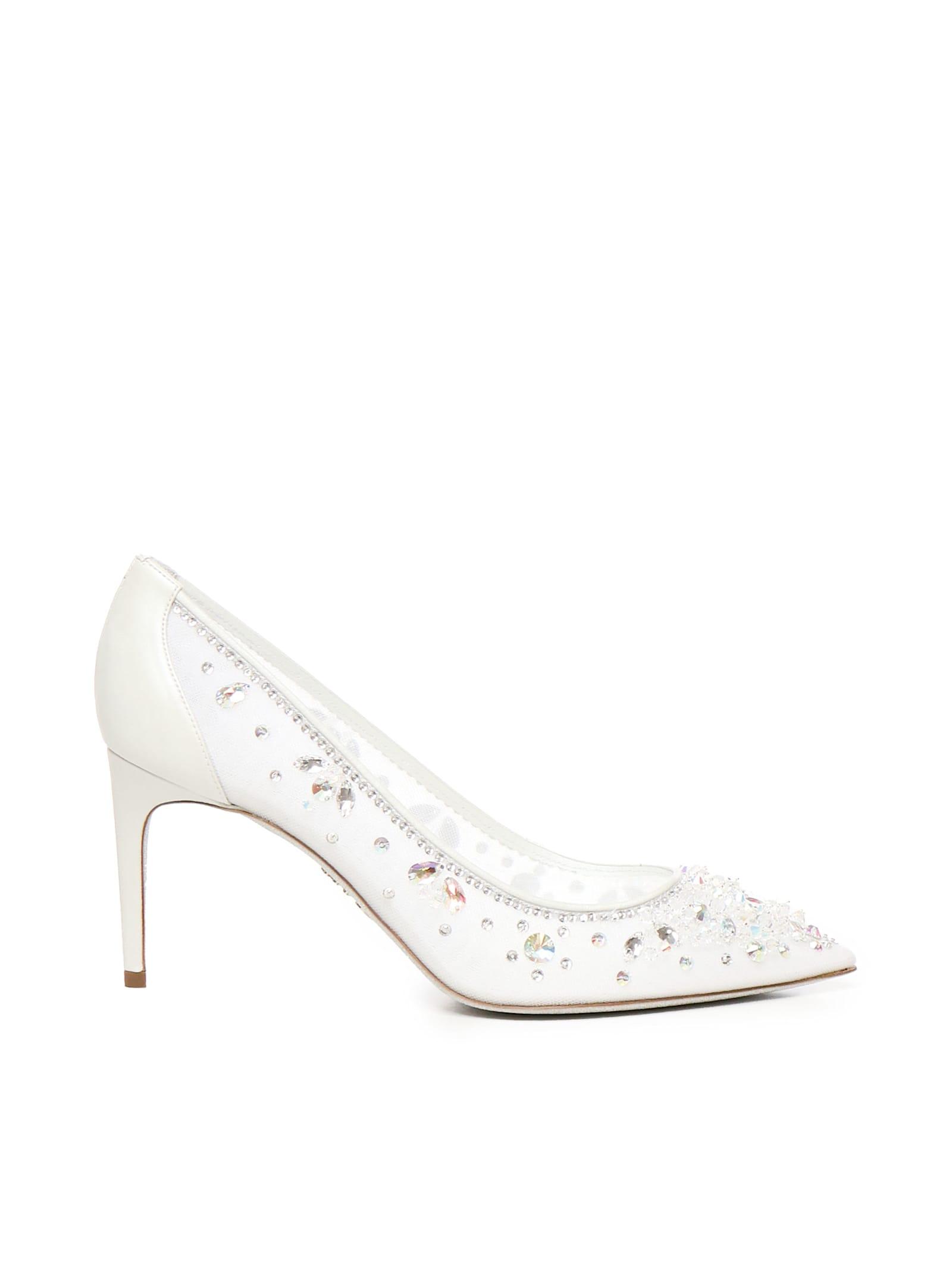 rené caovilla cindarella rhinestons embellished pumps