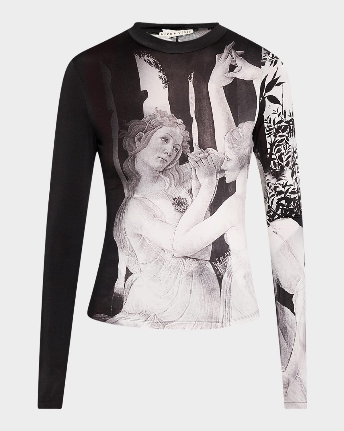 renaissance fresco delaina long-sleeve turtleneck top