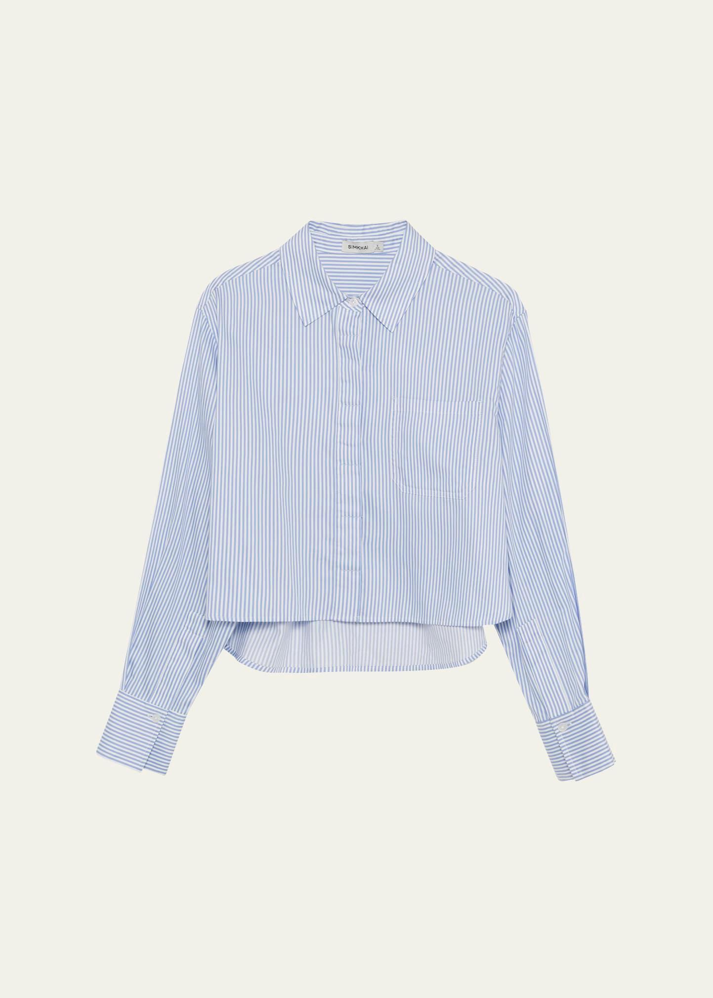 renata long-sleeve crop shirt