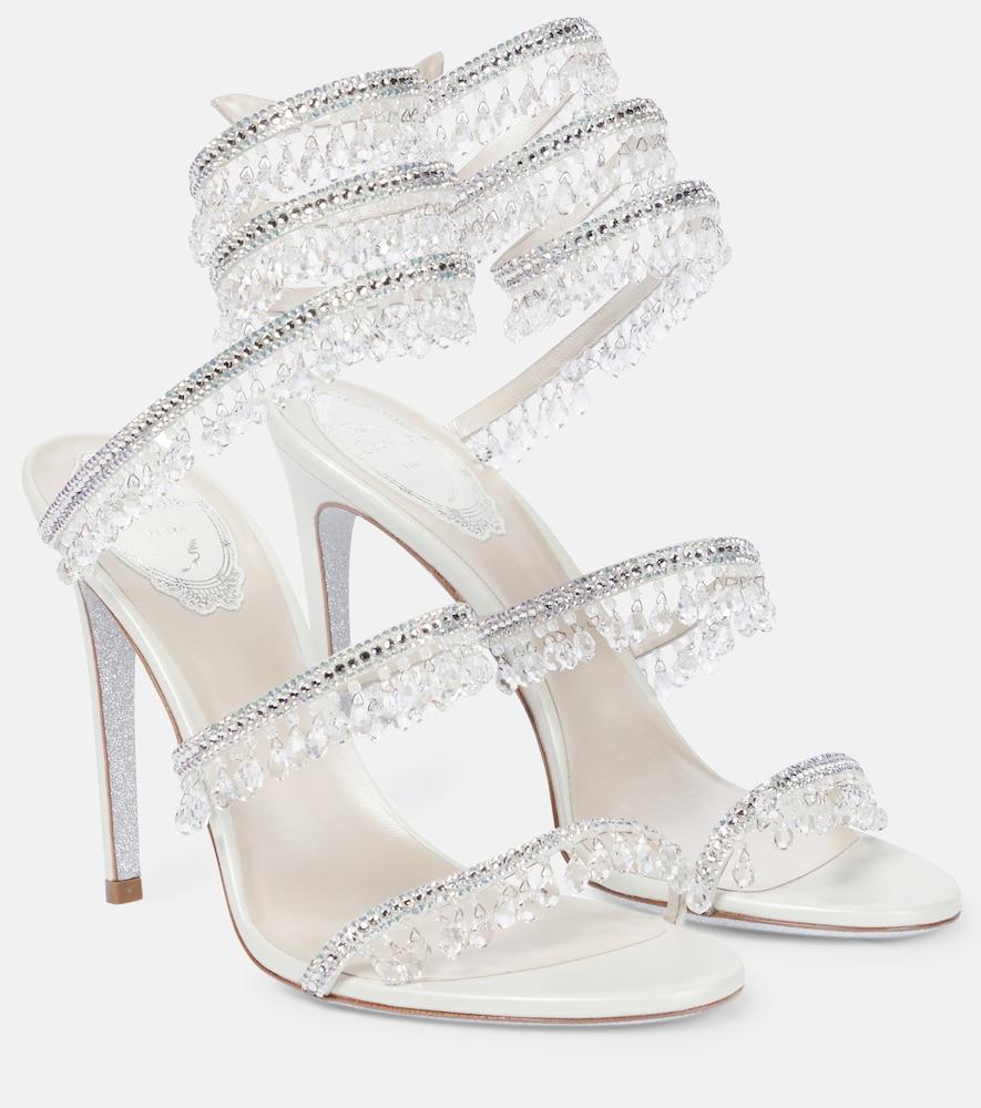 rene caovilla chandelier embellished leather sandals
