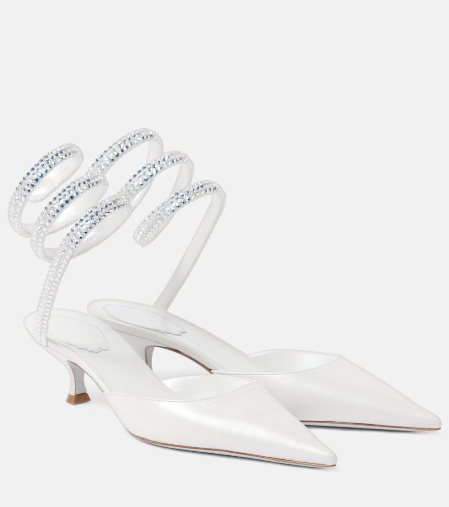 rene caovilla cleo embellished leather sandals