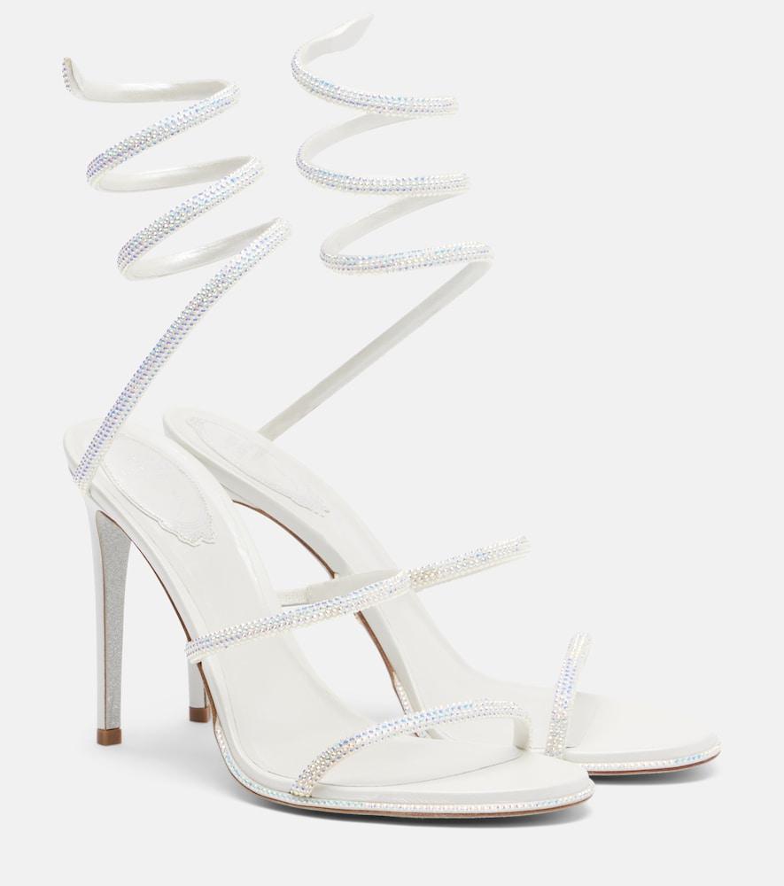 rene caovilla cleo embellished leather sandals