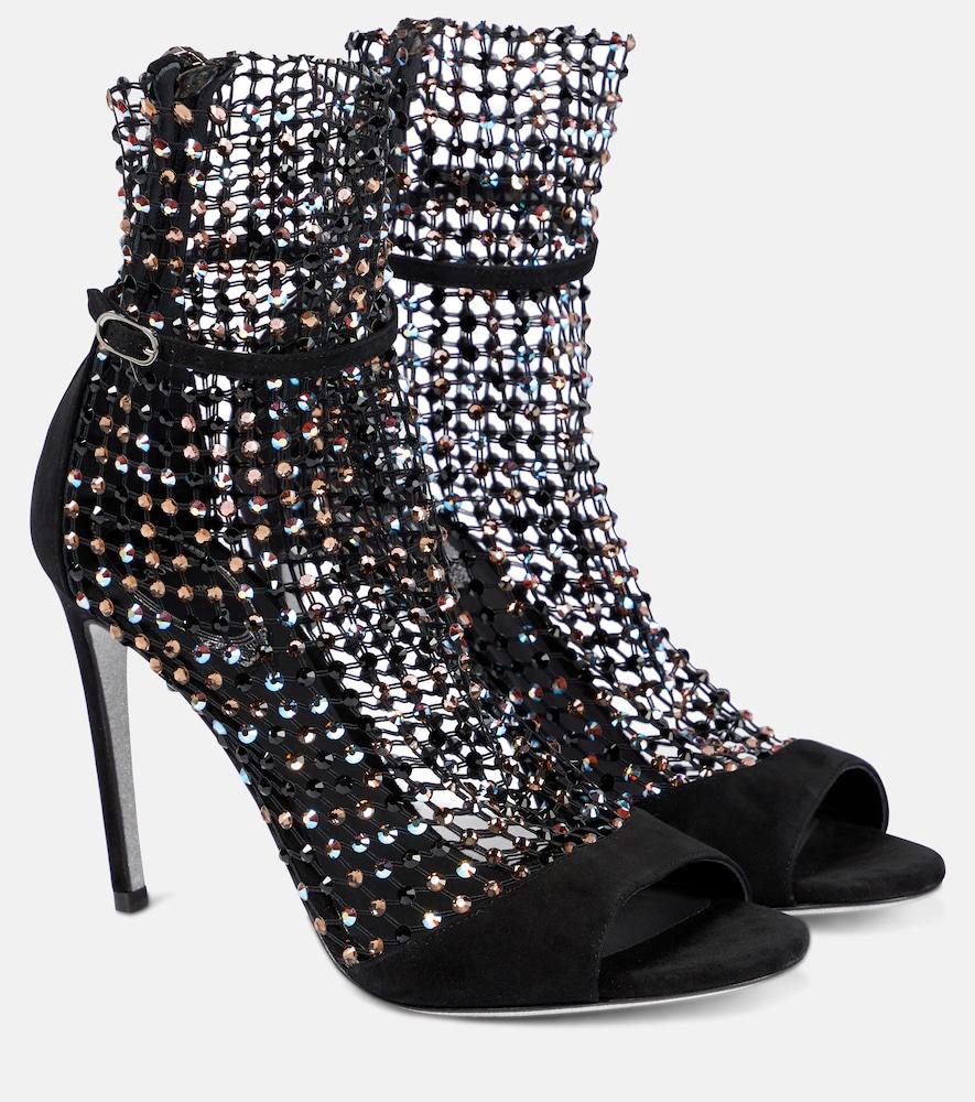 rene caovilla galaxia embellished suede sandals