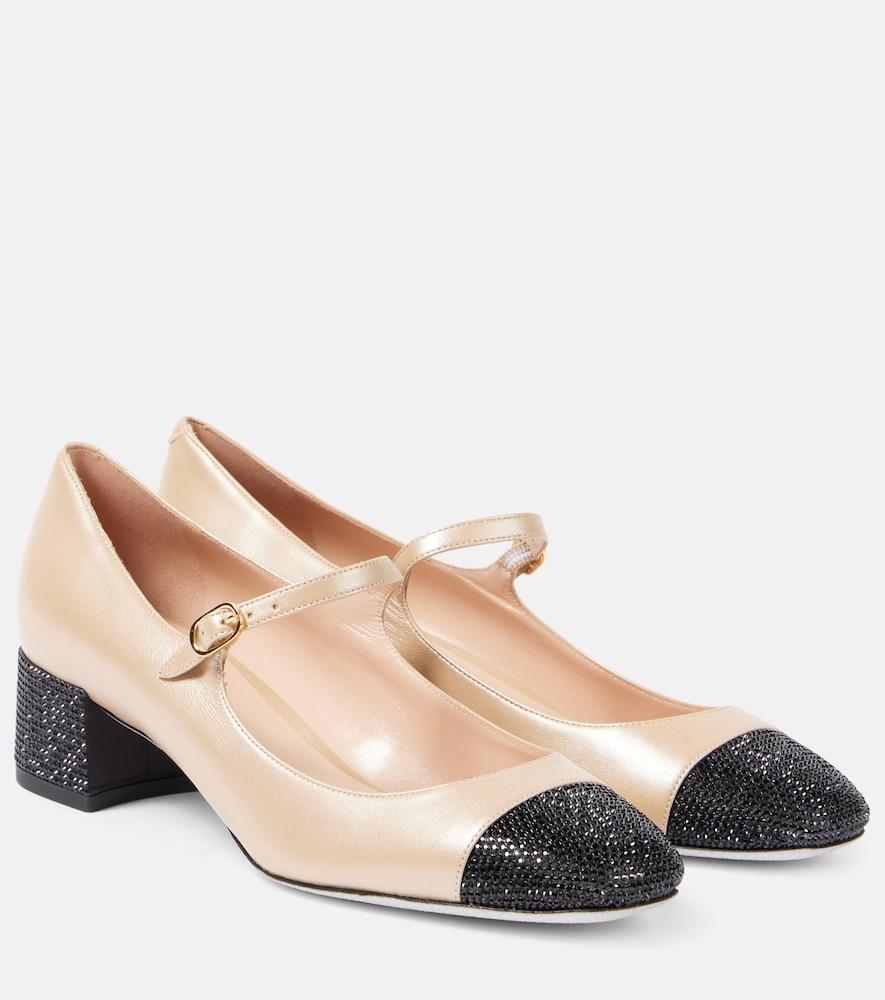 rene caovilla kristen 40 leather mary jane pumps