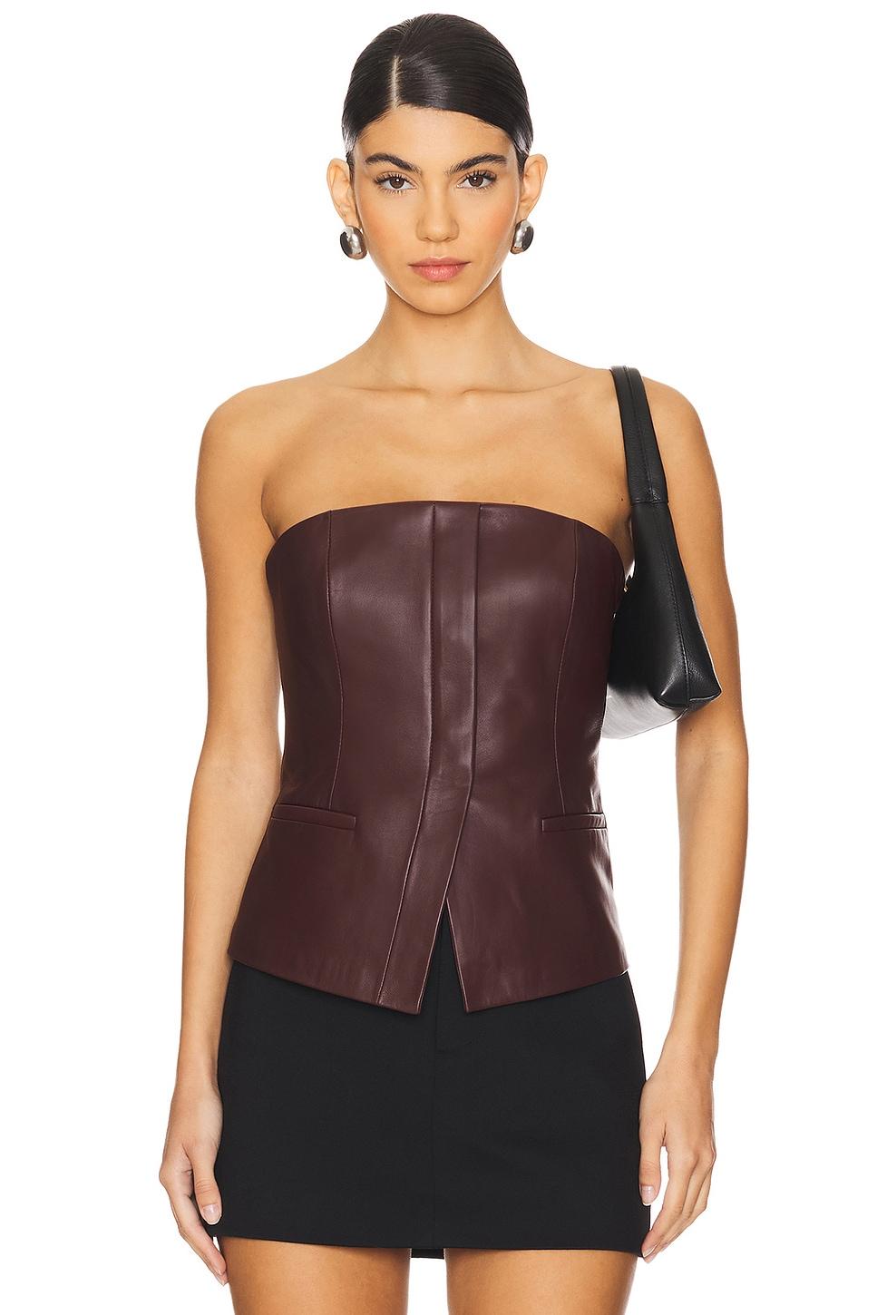 renee leather top