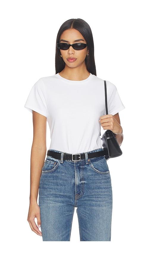renggli crop tee in white.
