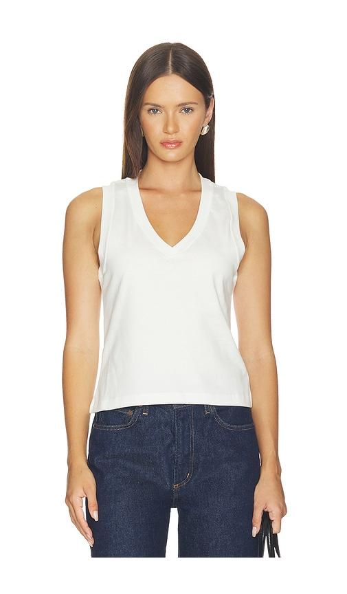 renggli v-neck tank in white. - size l (also in xs, s, m)