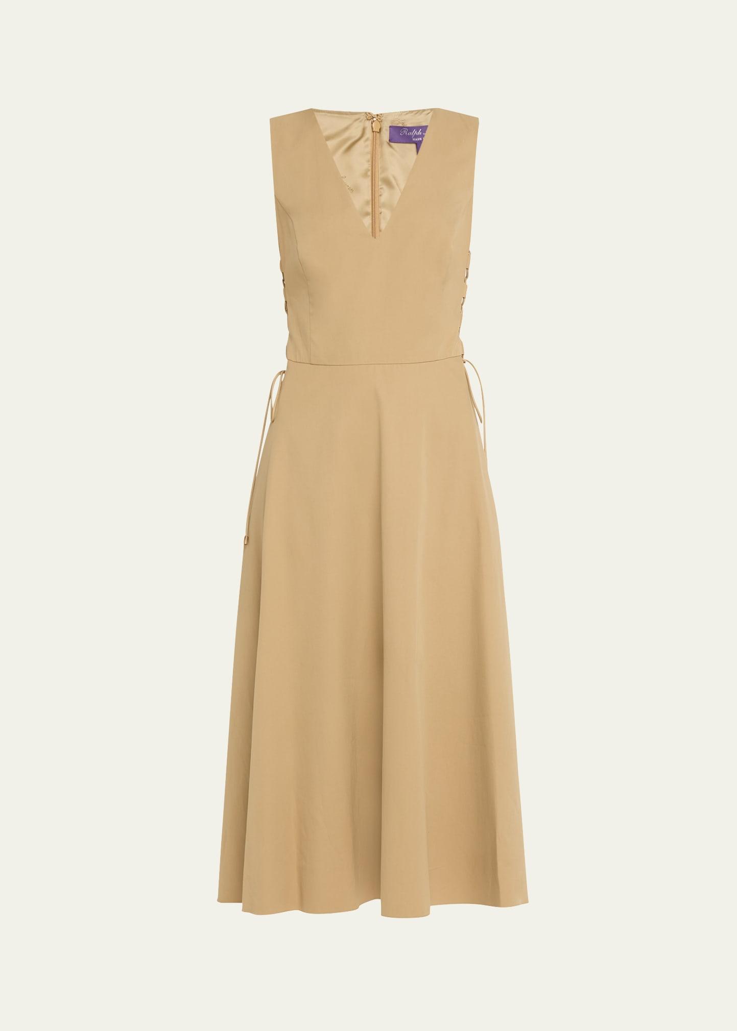 renna cotton gabardine day dress
