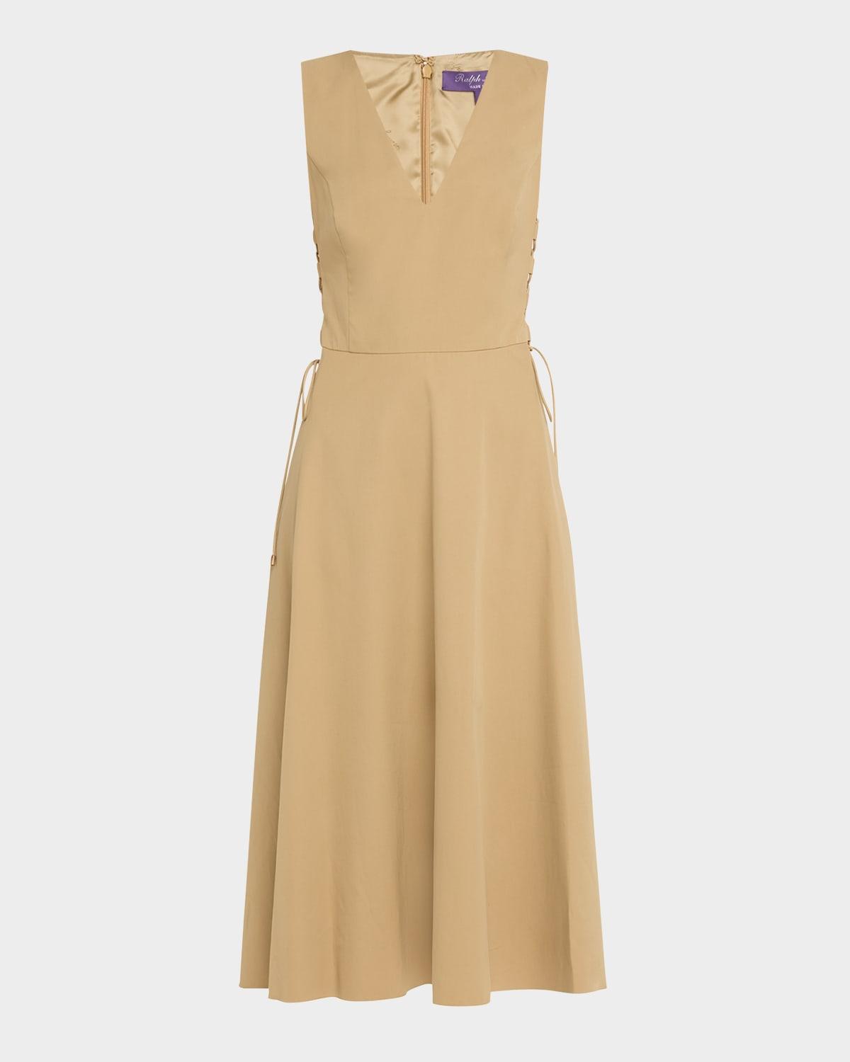 renna cotton gabardine day dress