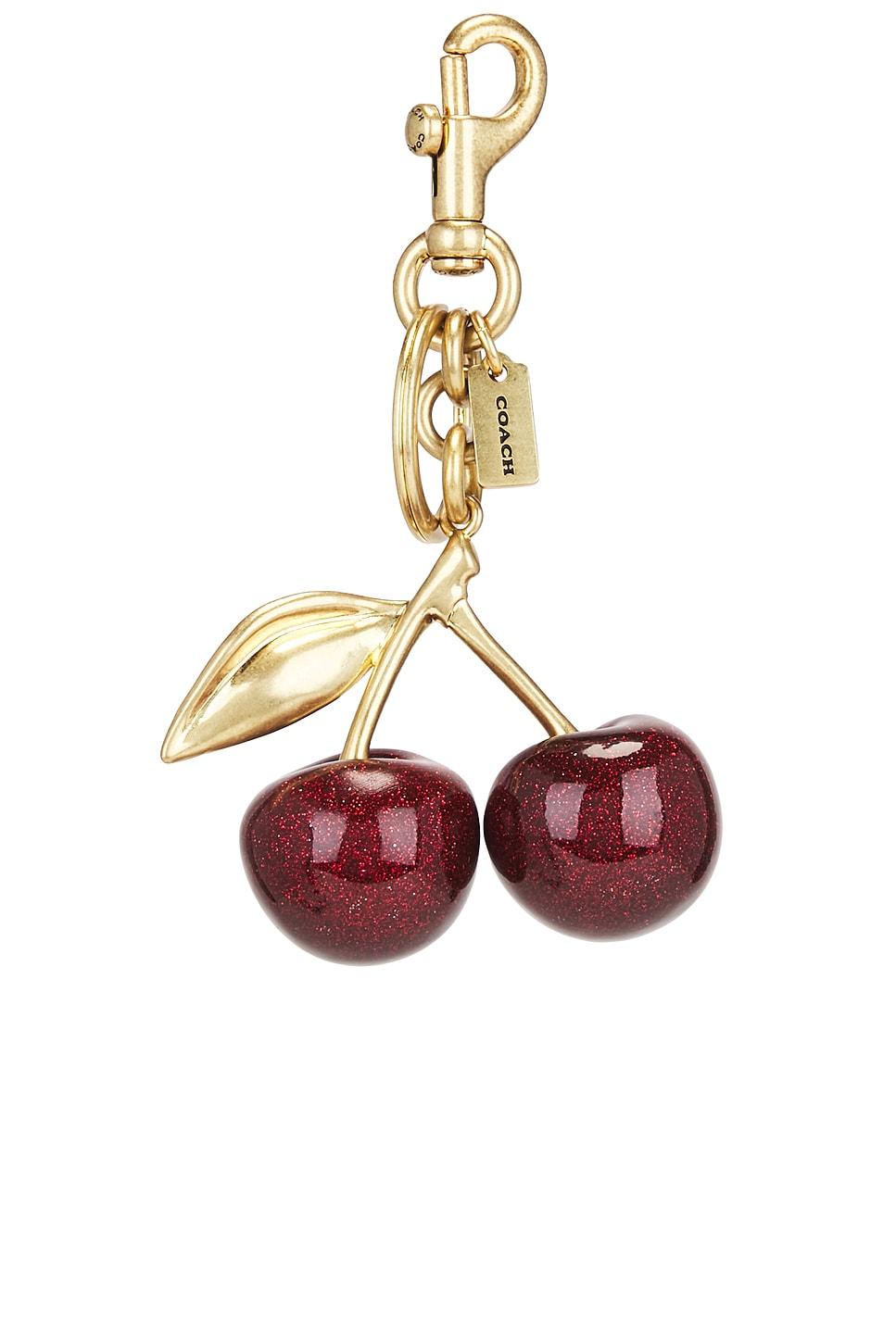 resin cherry bag charm