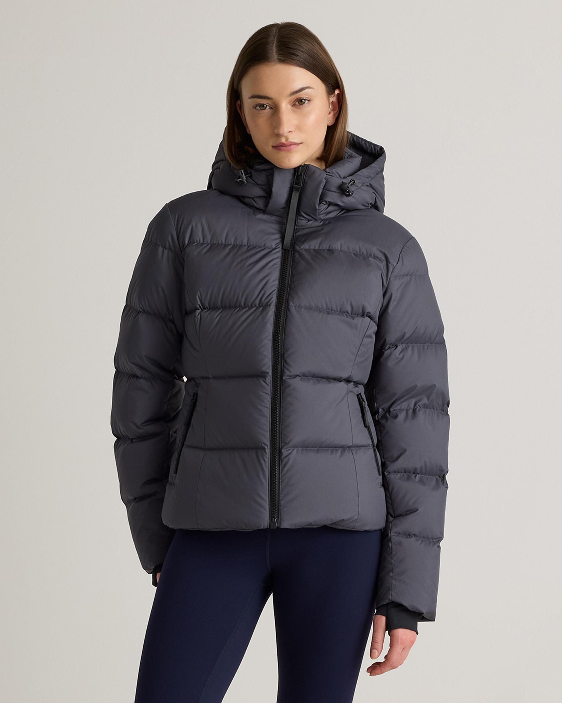 responsible down cinch waist puffer jacket