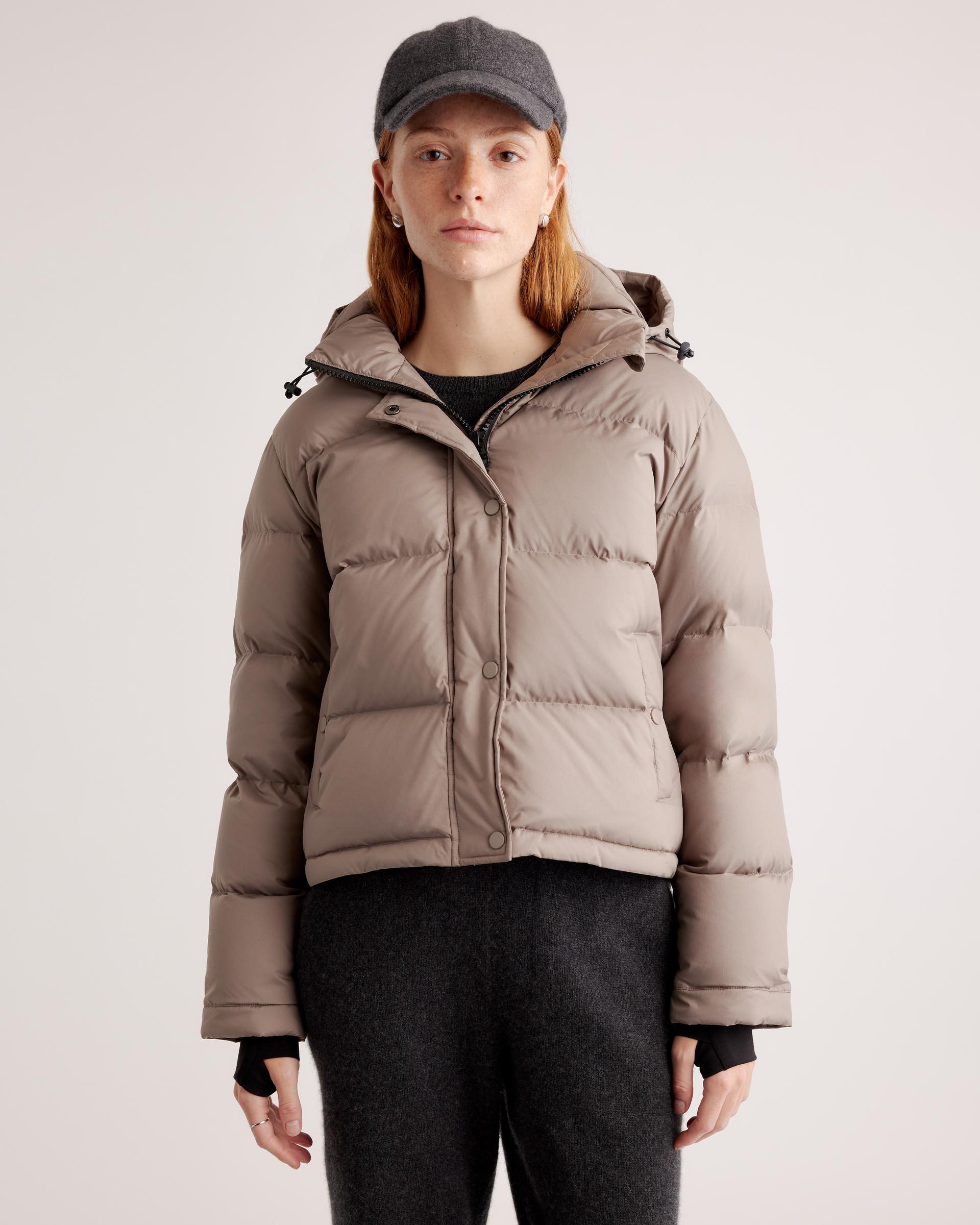 responsible down cropped puffer jacket