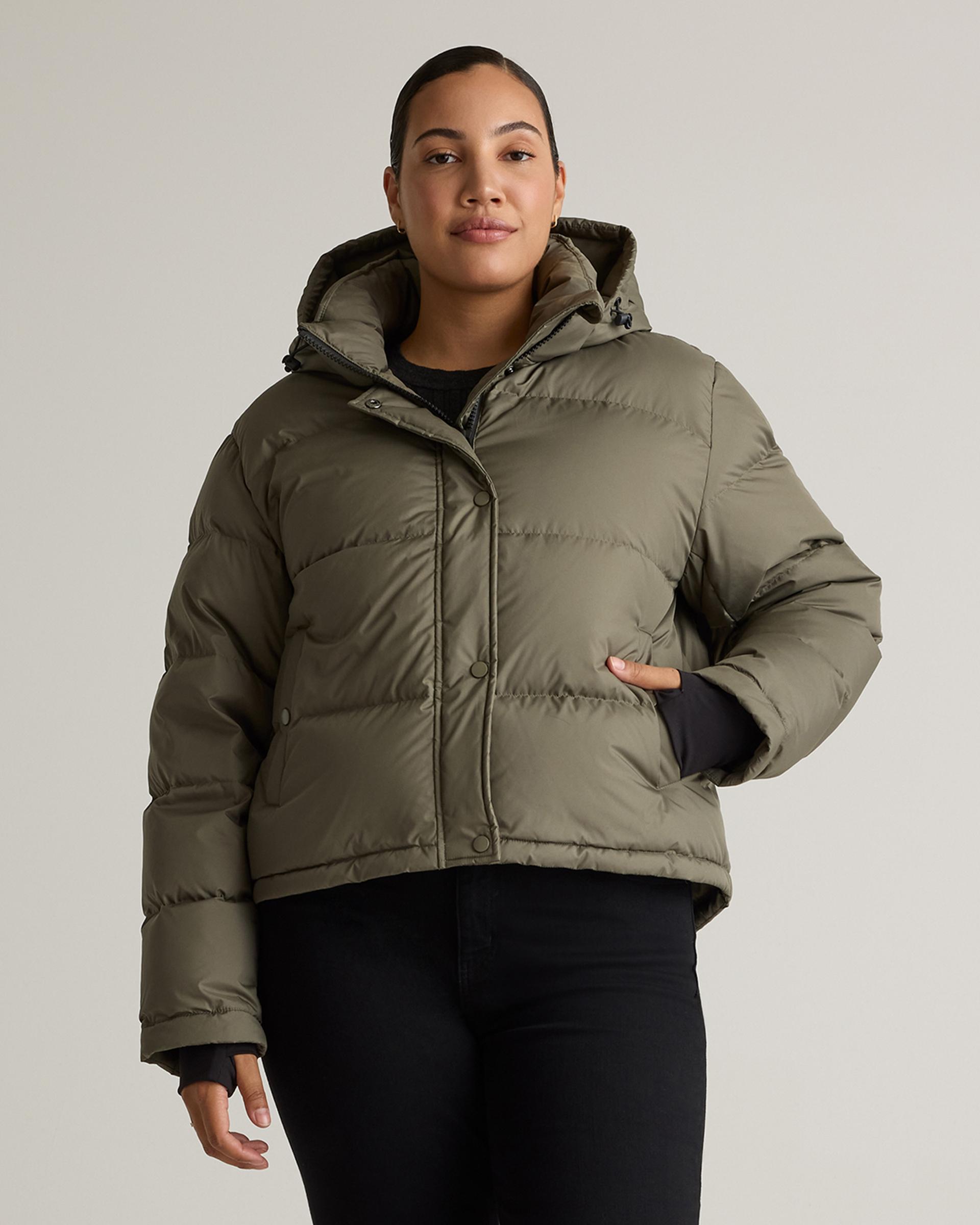 responsible down cropped puffer jacket