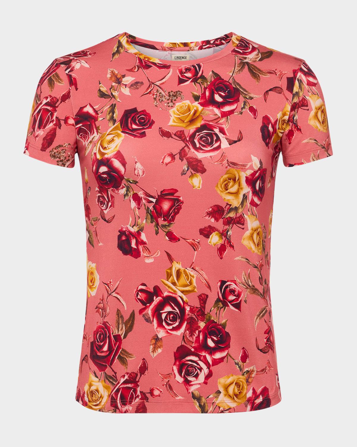 ressi short-sleeve western rose tee