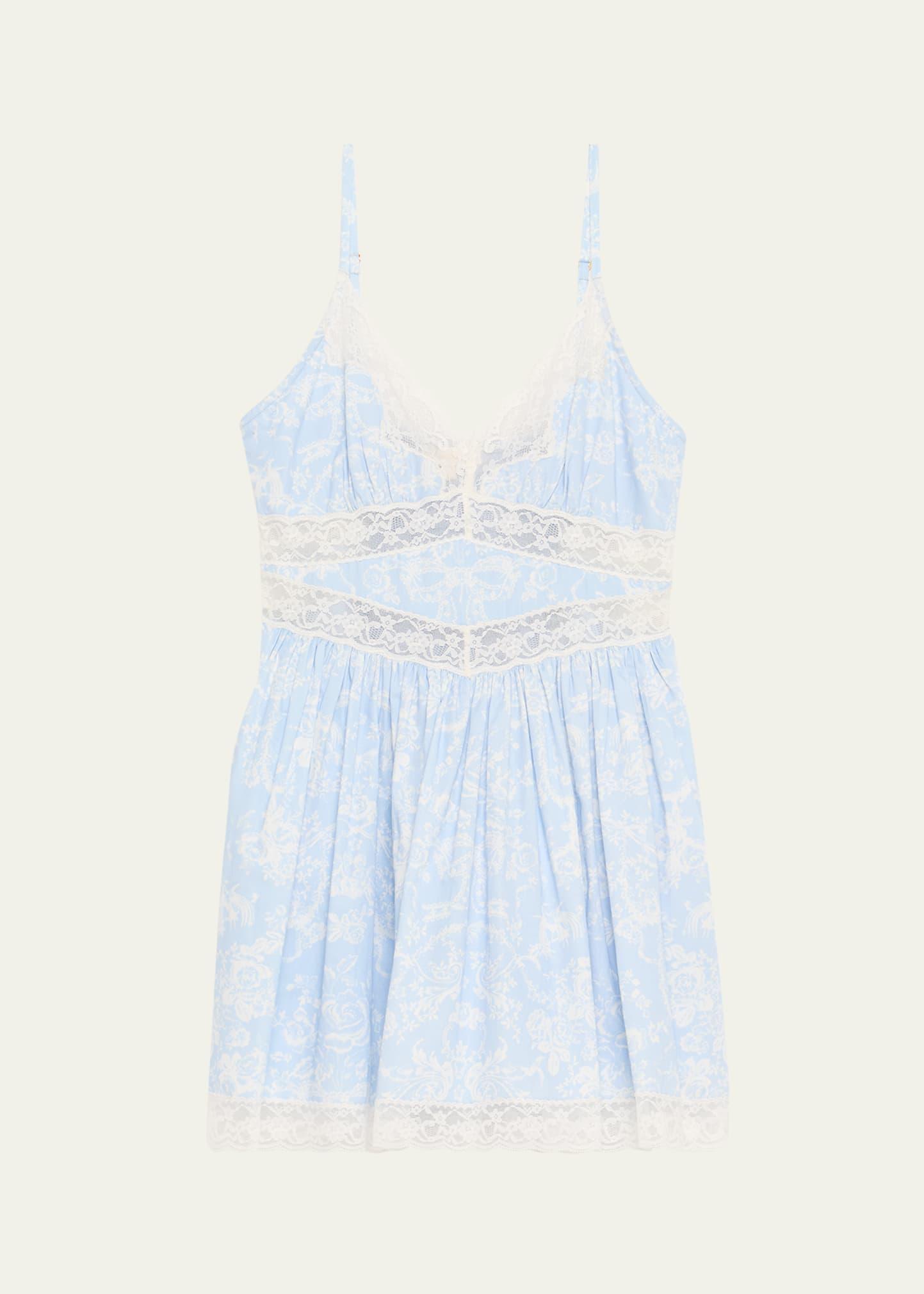ressie lace-trim mini dress