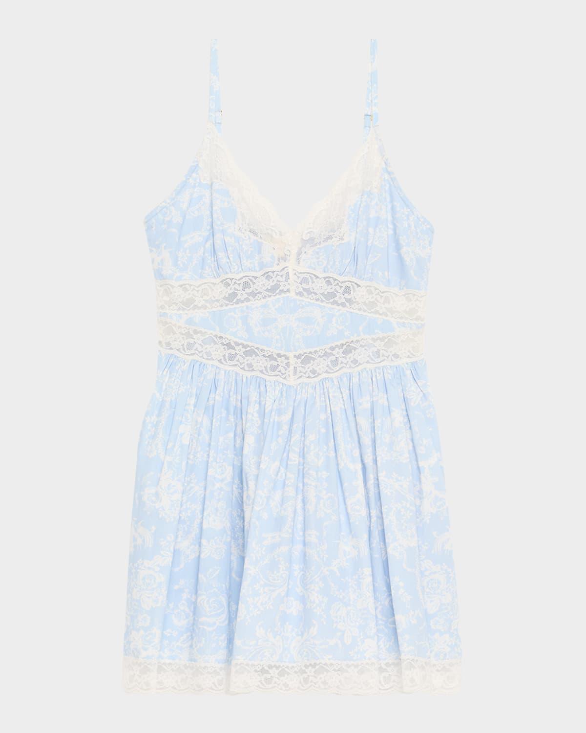 ressie lace-trim mini dress