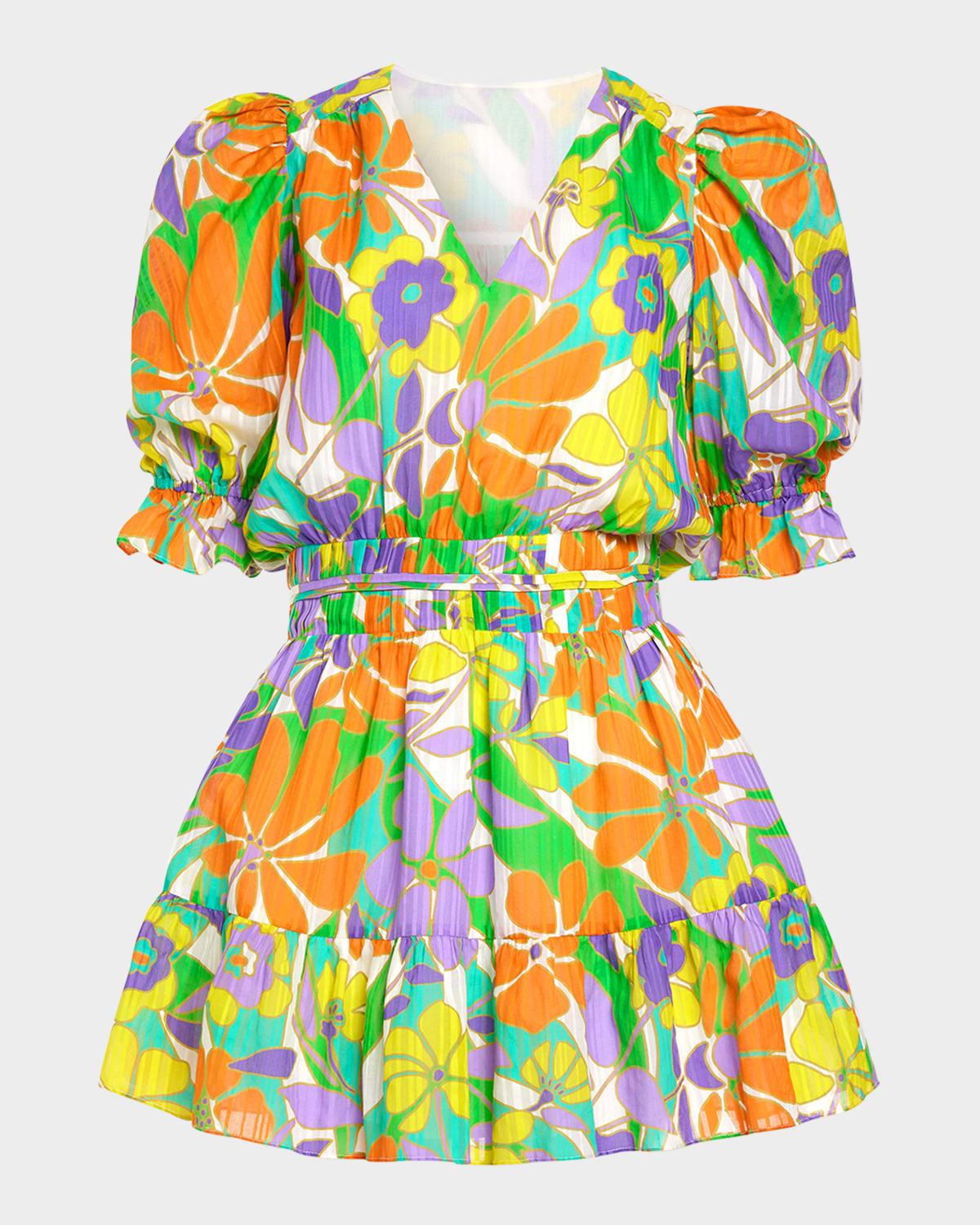 retro garden susan mini dress