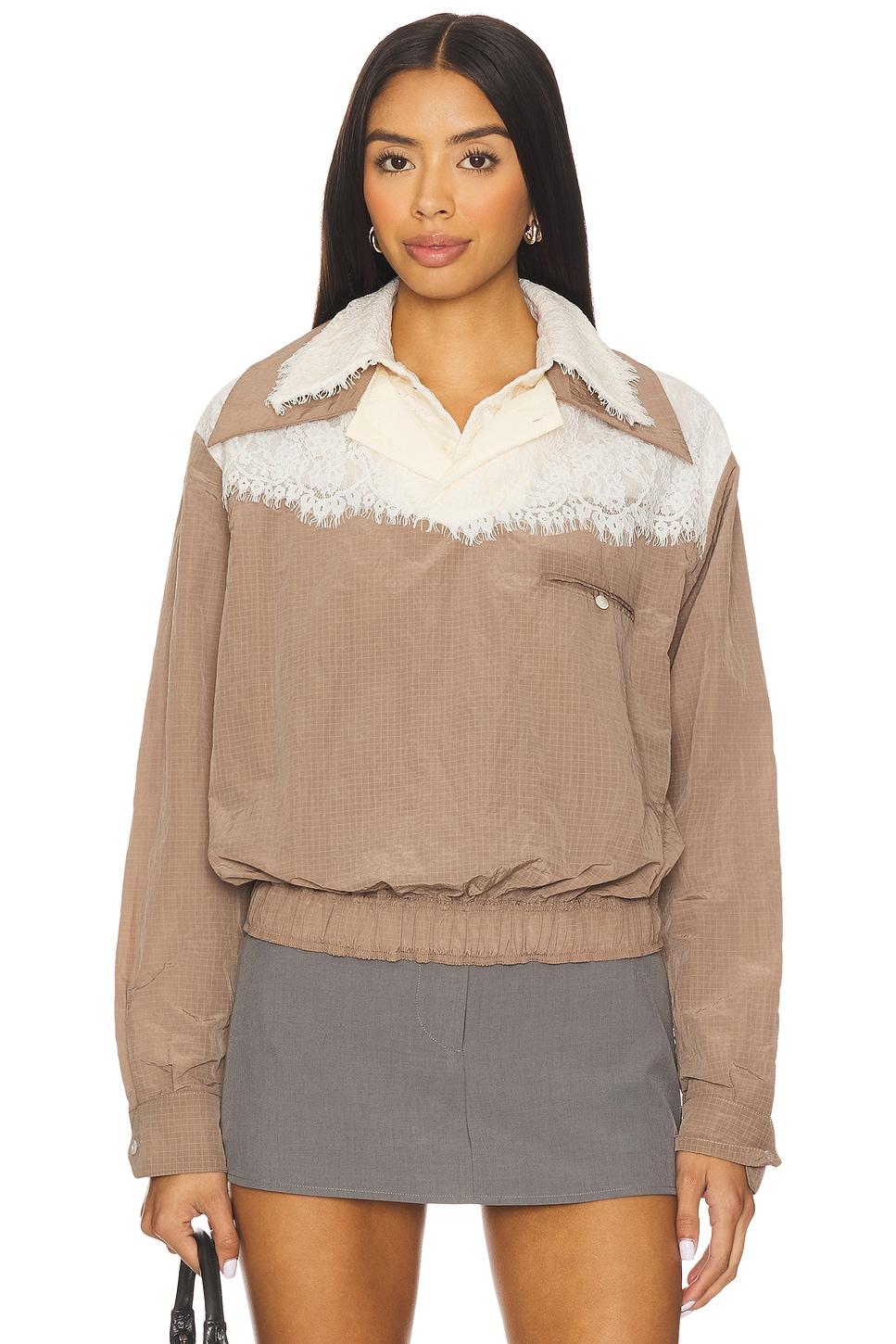 retro western lace pullover top