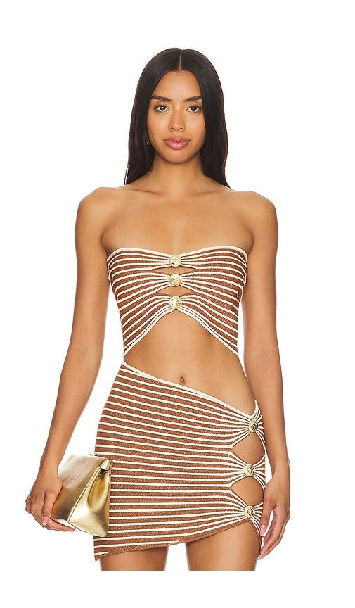 retrofete adelie top in brown.