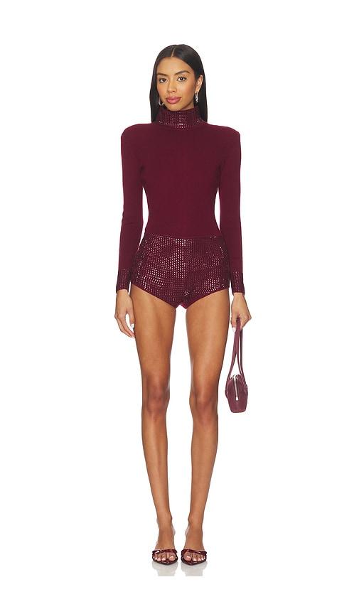 retrofete bethanie romper in burgundy.
