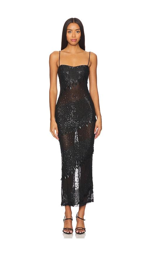 retrofete carmine dress in black.