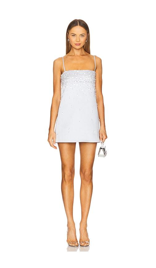 retrofete cornelia embellished dress in white.