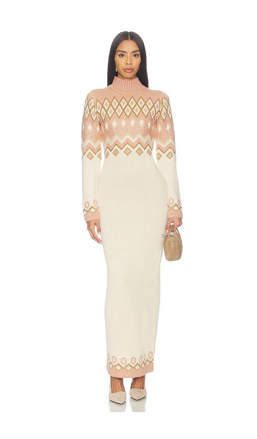 retrofete eagle dress in rose,cream.