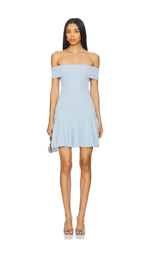 retrofete erica dress in baby blue.